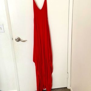 NWOT red flowy stretchy flare dress♥️